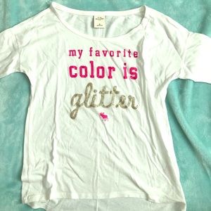 Abercrombie and Fitch t-shirt with glitter detail